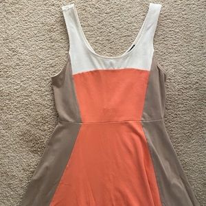 Express White / Pink Flare Tank Dress Size L